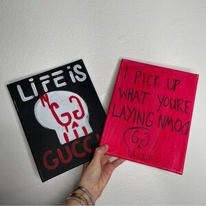 GG FASHION GUCCIGHOST PAINTED CANVAS SET 8x10